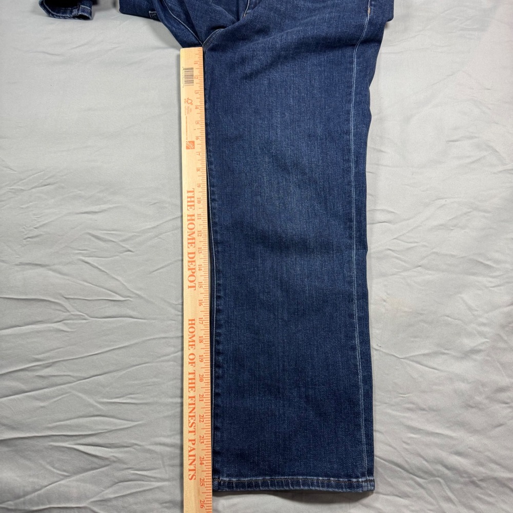 Quince Womens Stretch High Rise Straight Jeans Dark Wash 32/26 (Fits 34x25.5) - Picture 7 of 10